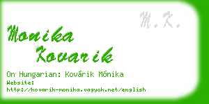 monika kovarik business card